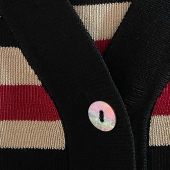 Gruppo Americano Striped Silk blend Cardigan in large - Picture 10 of 10